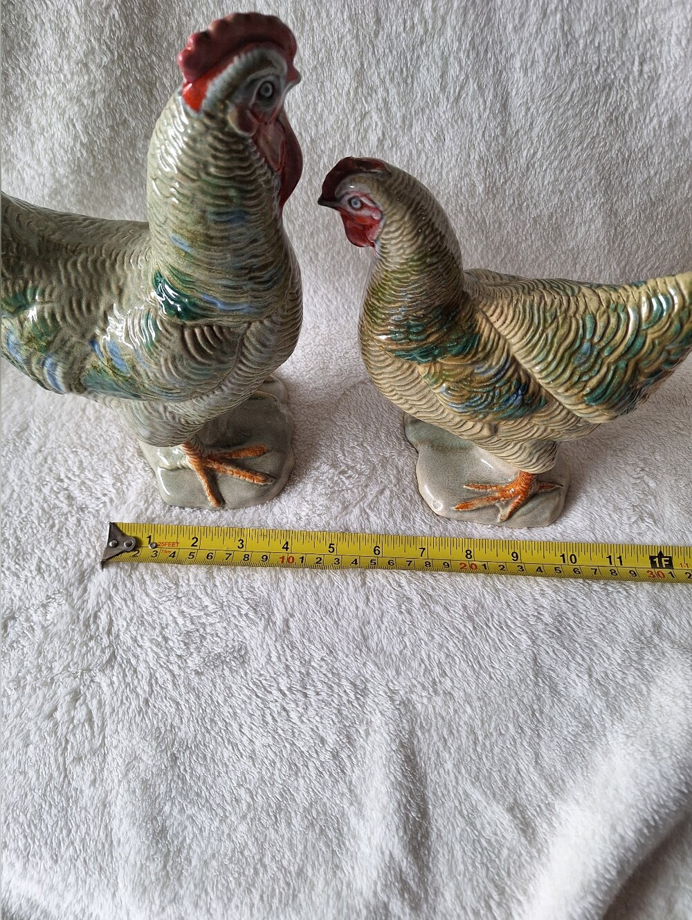 Vintage Madeline Originals California Ceramic Rooster Hen Figurine Pair USA - Picture 14 of 16